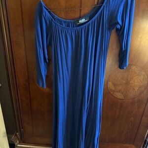 Lulu's Deep Blue Long Sleeve Dress